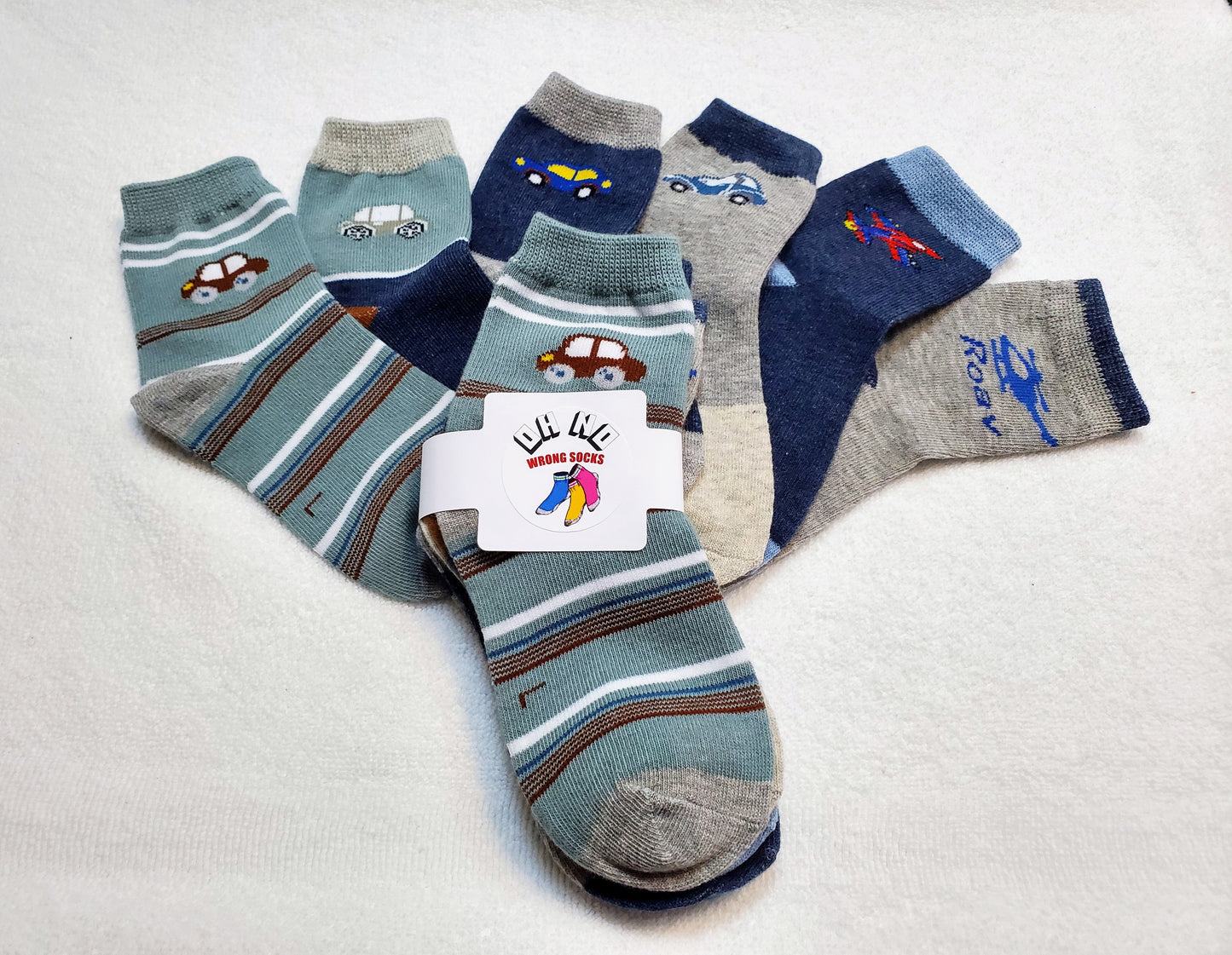 "New" Boys Cars Crew Socks