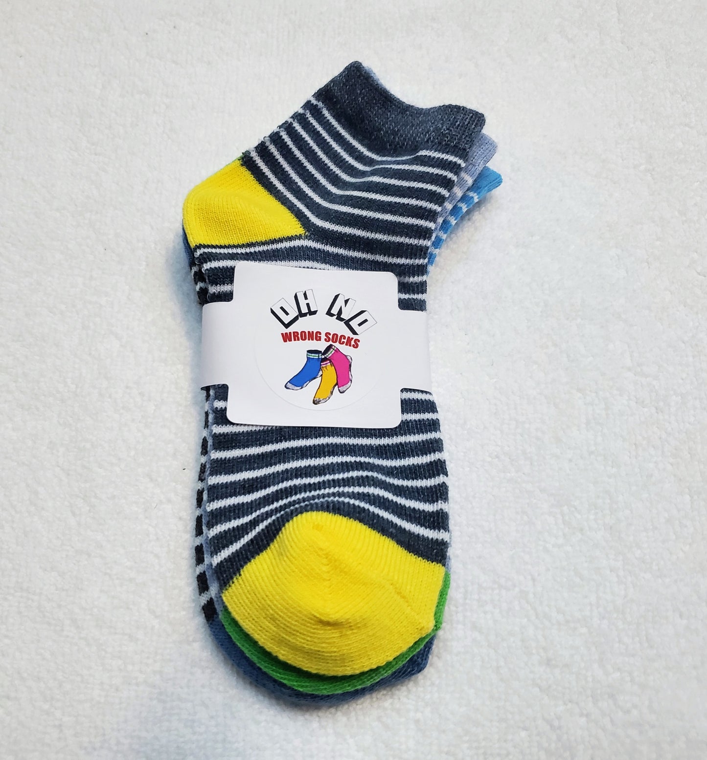"New" Boys Assorted Blue Stripe Crew Socks