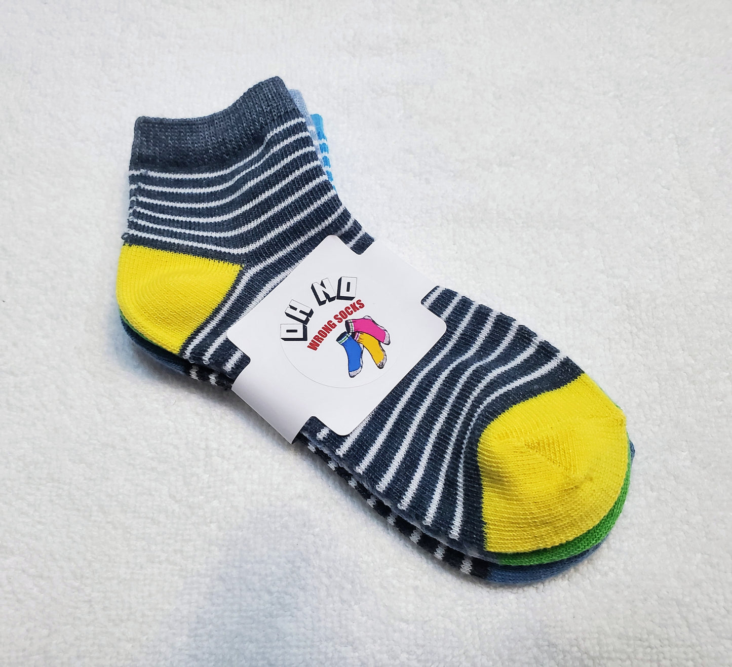"New" Boys Assorted Blue Stripe Crew Socks
