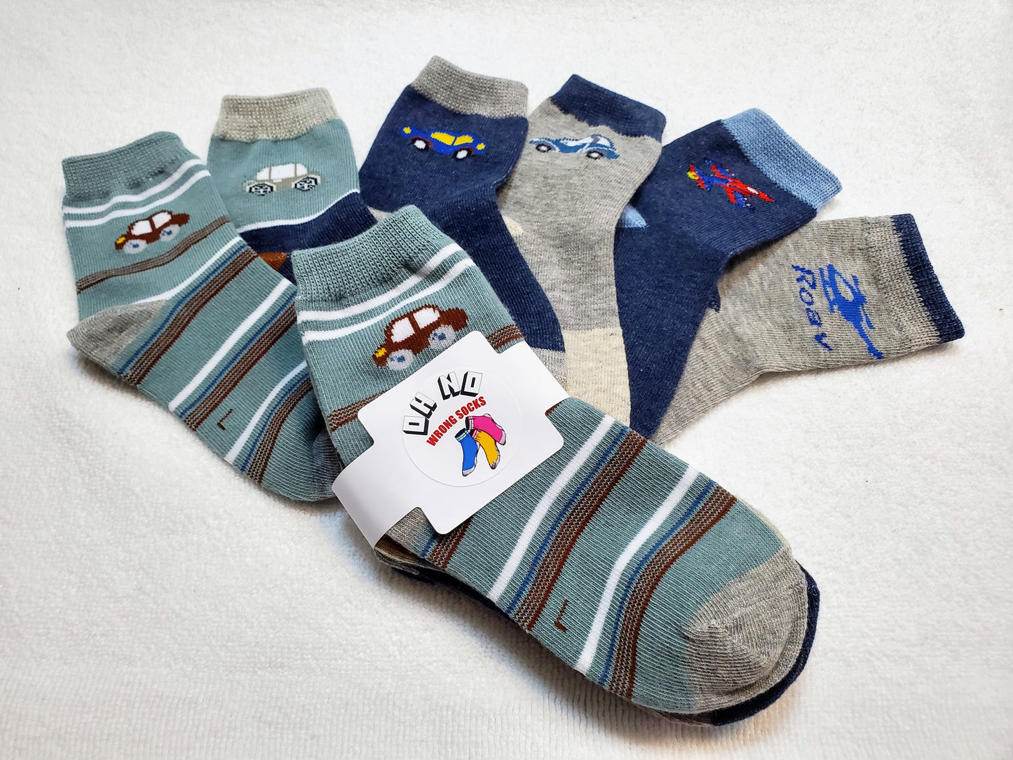 "New" Boys Cars Crew Socks
