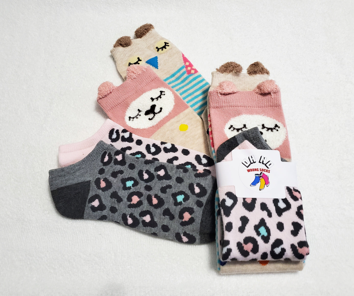 "New" By: Color City Cartoon Animal "Girls" Knee High Socks (Cat and Owl)