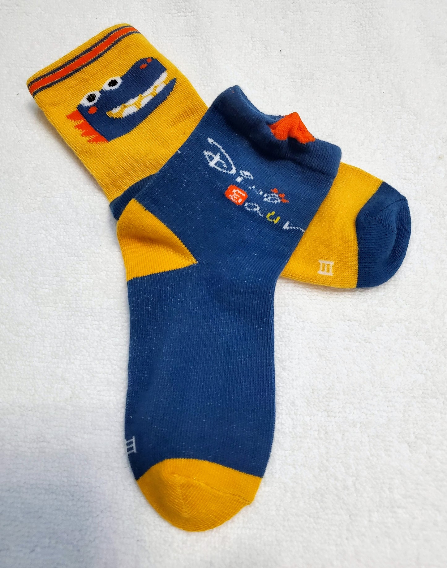 "New" Boys Assorted Dinosaur Crew Socks