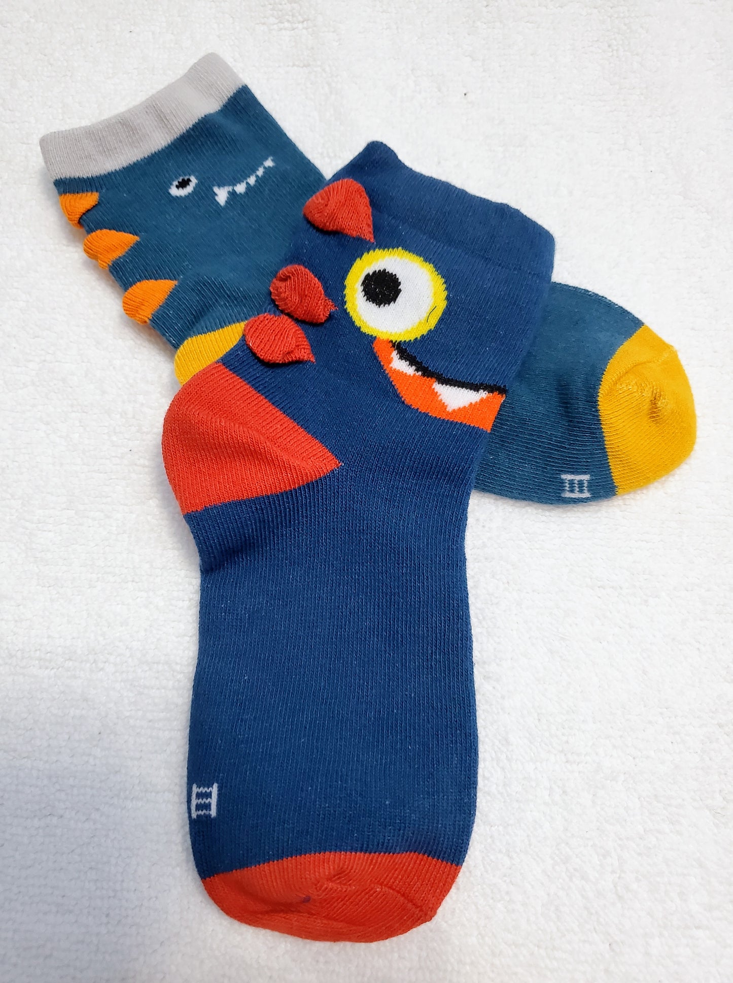 "New" Boys Assorted Dinosaur Crew Socks
