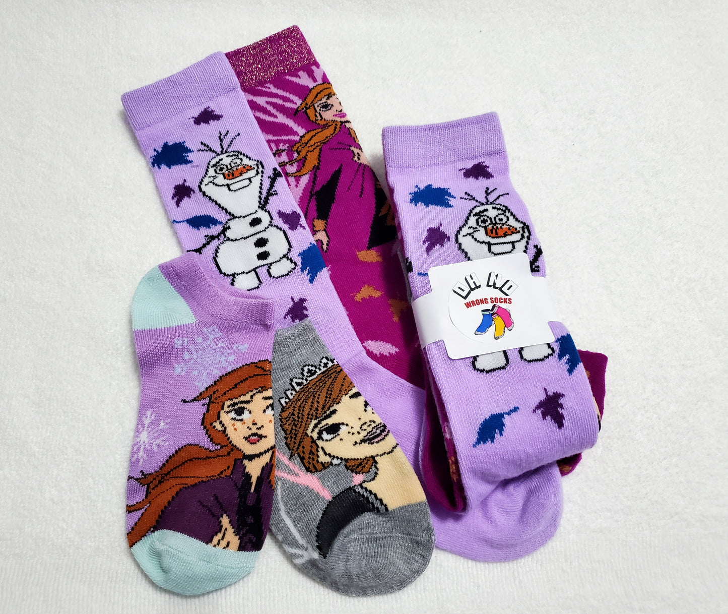 "New" By: Disney "Frozen" Girls Knee High Socks (Olaf Purple)