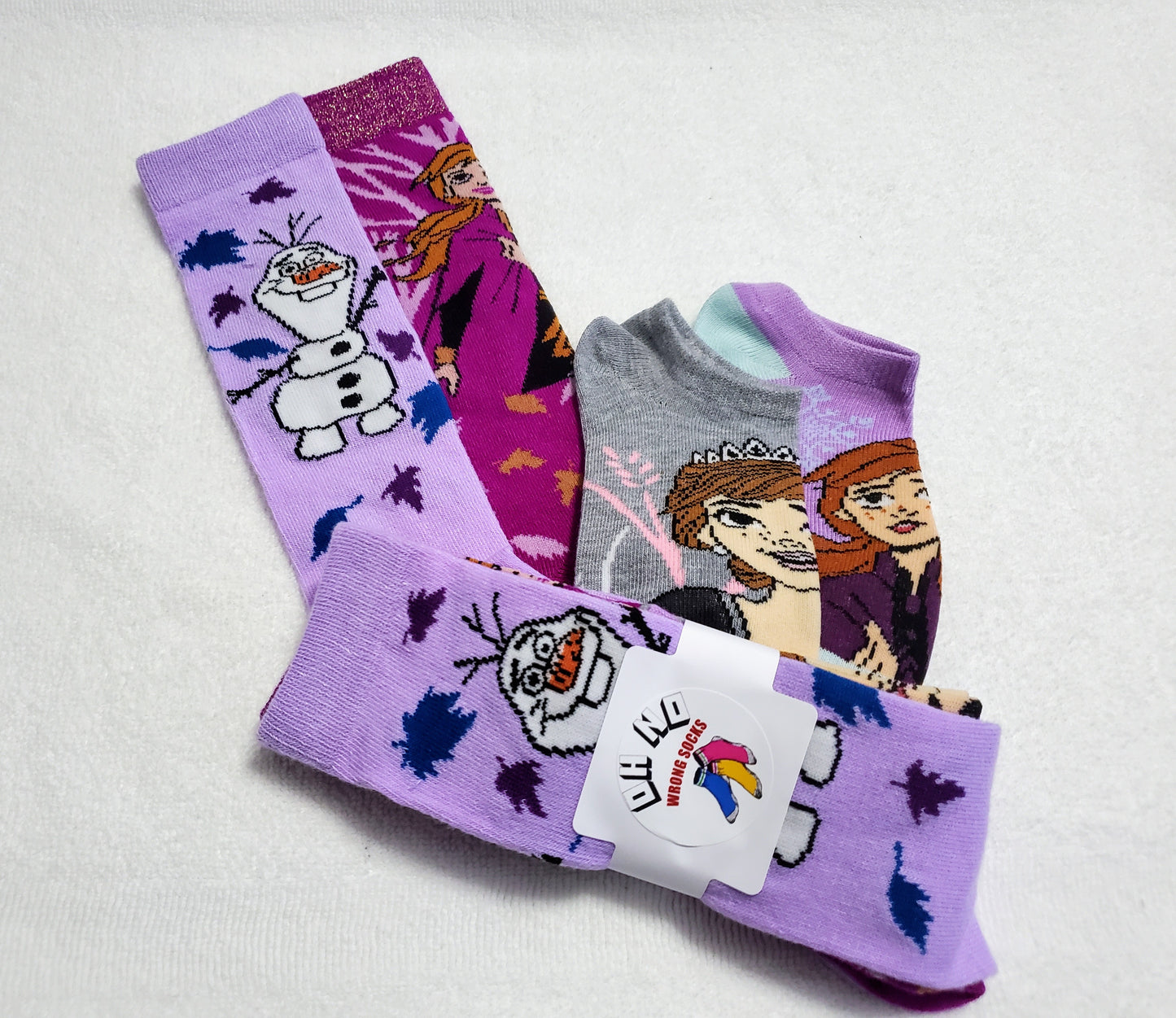 "New" By: Disney "Frozen" Girls Knee High Socks (Olaf Purple)