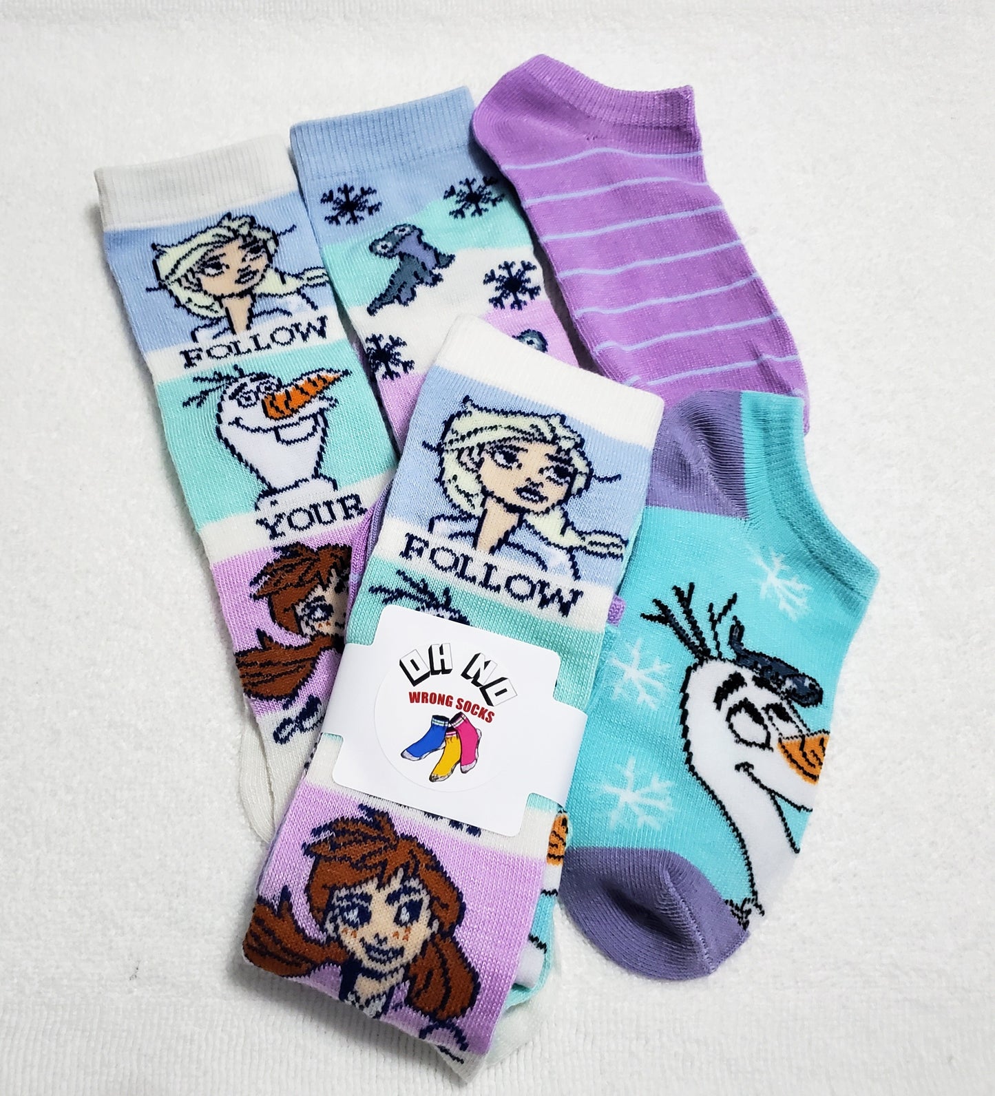 "New" By: Disney "Frozen" Girls Knee High Socks (Elsa Olaf Anna)