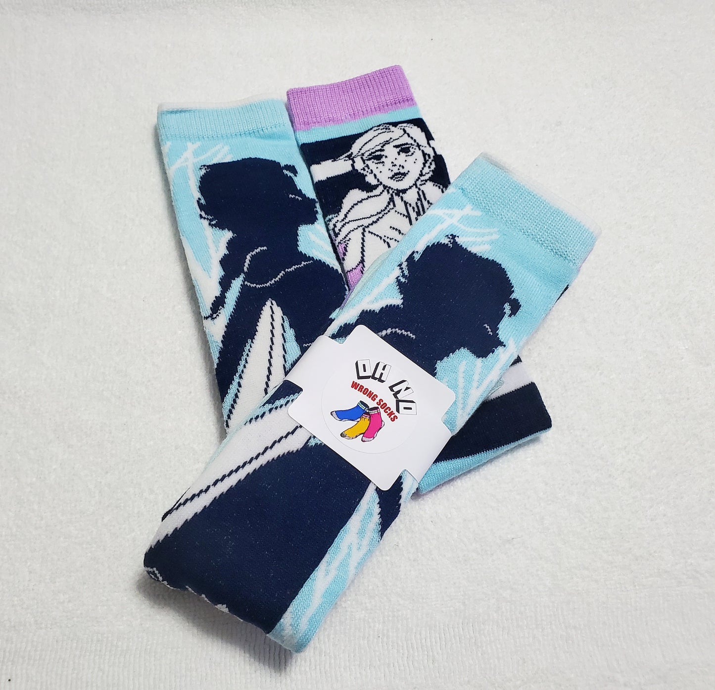 "New" By: Disney "Frozen" Girls Knee High Socks (Elsa Shadow)