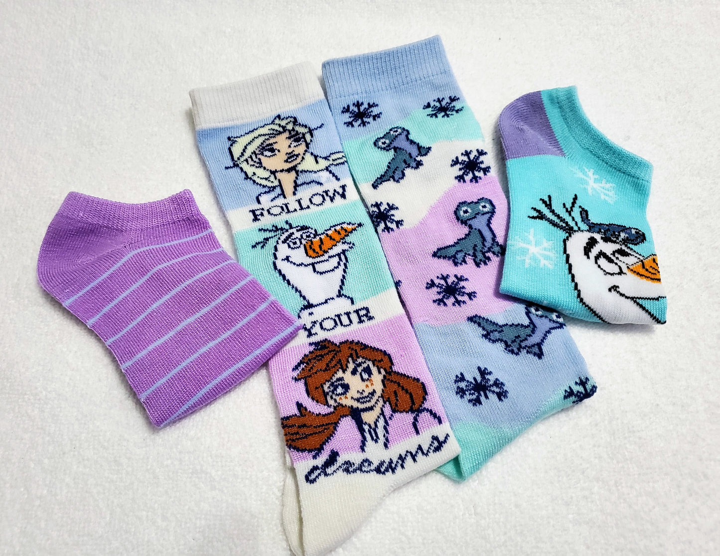"New" By: Disney "Frozen" Girls Knee High Socks (Elsa Olaf Anna)