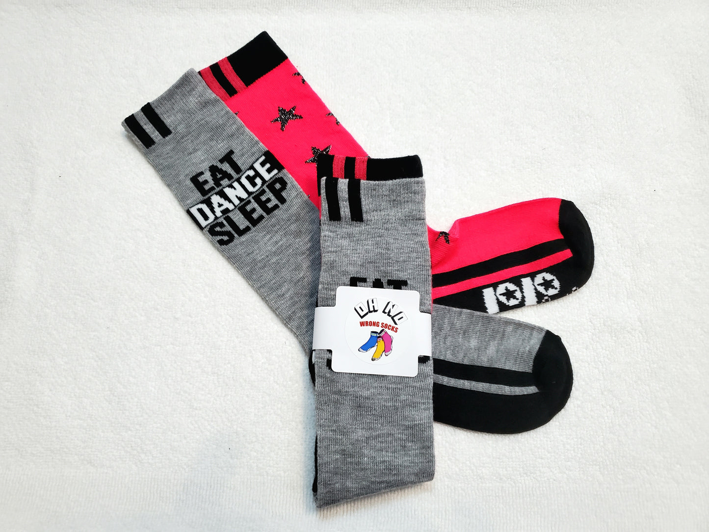 "New" JoJo Siwa Girls Knee High Socks (Eat, Dance, Sleep) (FREE JoJo Bow with Purchase)