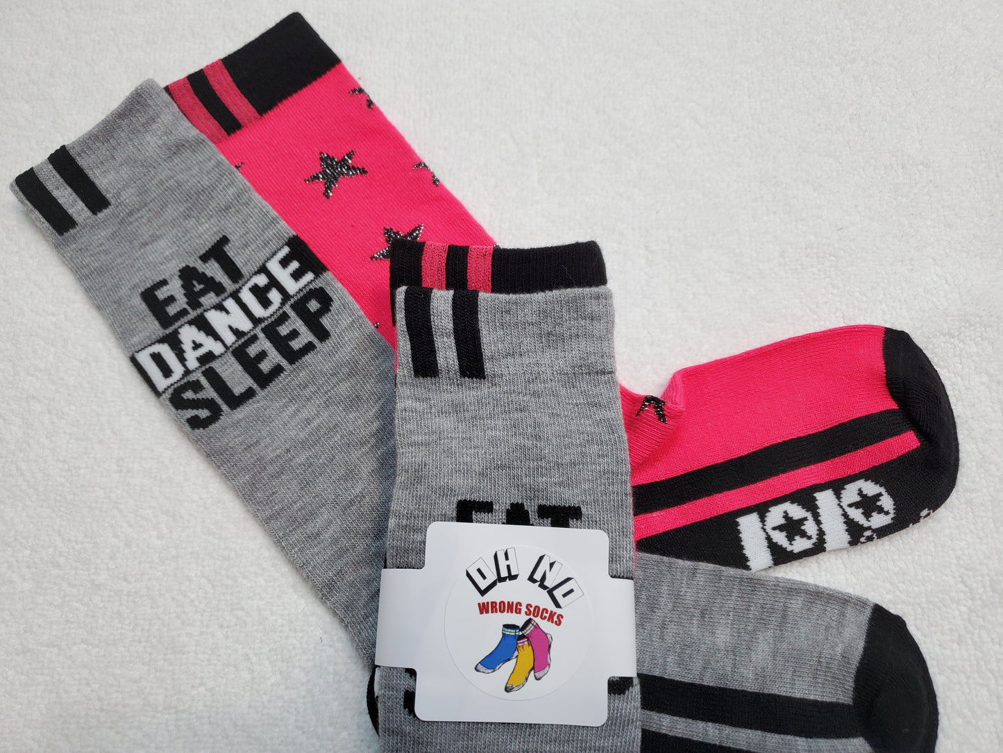 "New" JoJo Siwa Girls Knee High Socks (Eat, Dance, Sleep) (FREE JoJo Bow with Purchase)