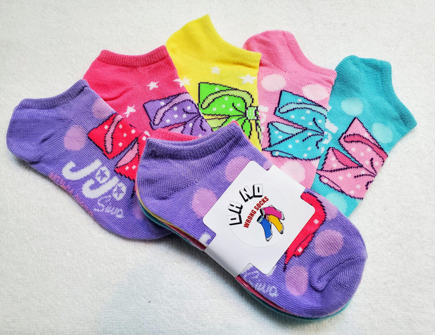 "New" JoJo Siwa Girls "No Show" Socks (FREE JoJo Bow with Purchase)