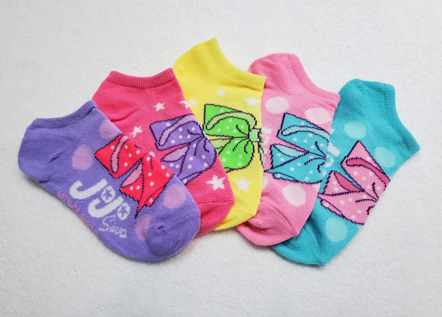 "New" JoJo Siwa Girls "No Show" Socks (FREE JoJo Bow with Purchase)