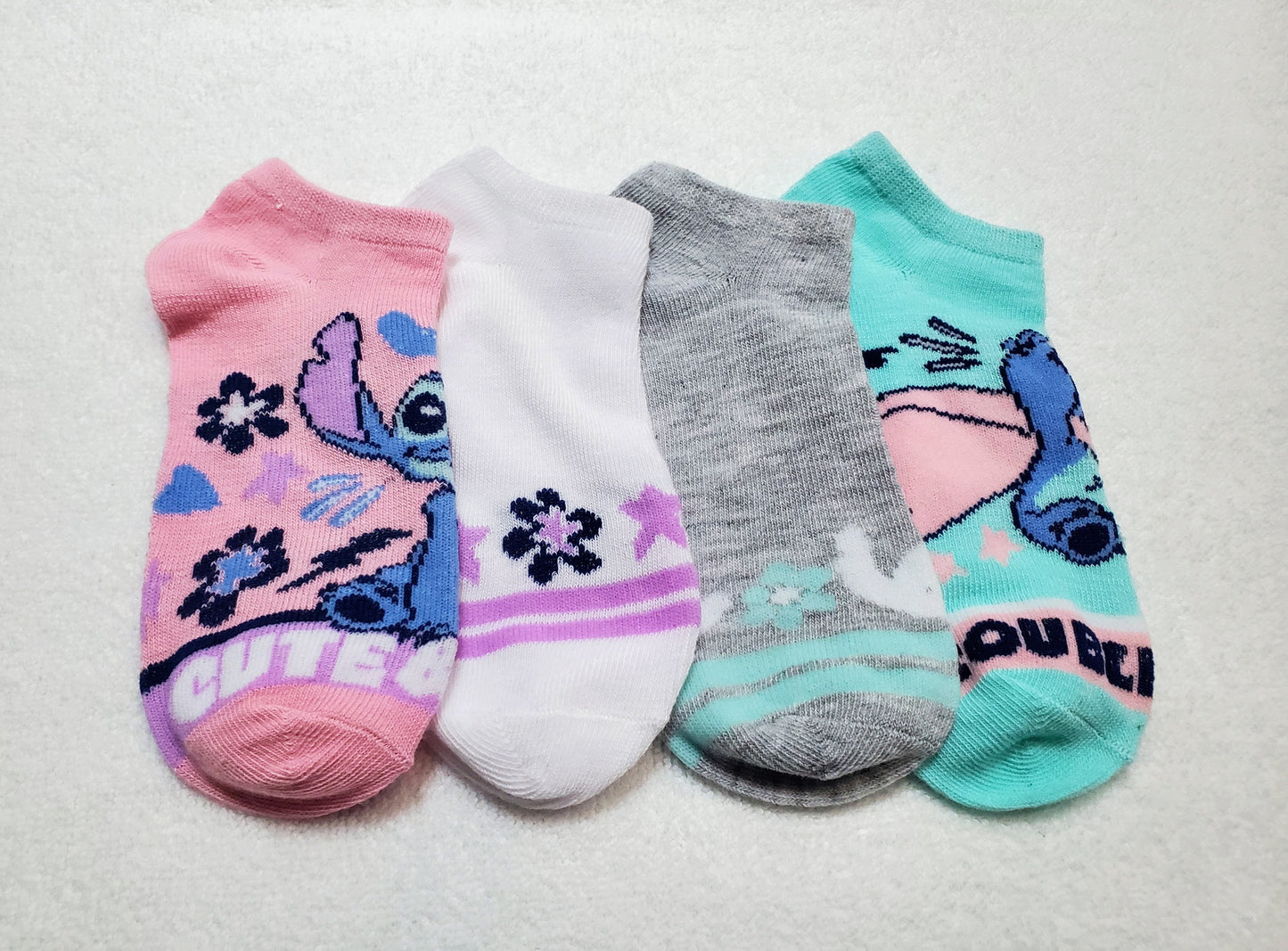 "New" Disney's Lilo & Stitch Girls "No Show" Socks
