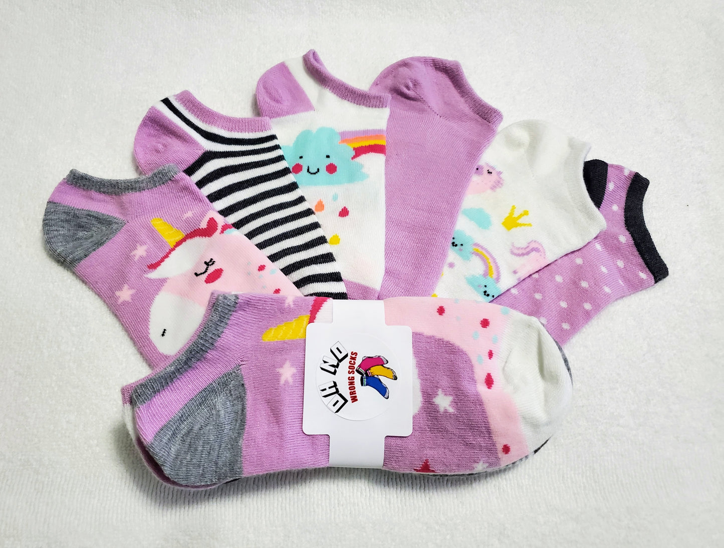 "New" Unicorn Girls "No Show" Socks