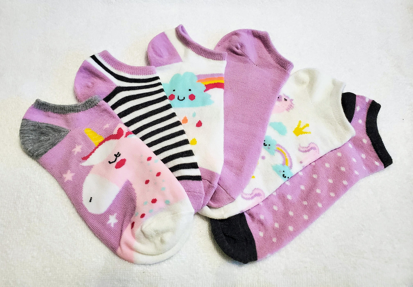"New" Unicorn Girls "No Show" Socks