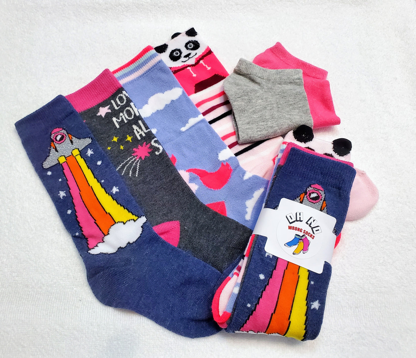 "New" Little Mamma "Cat & Jack" Girls Knee Highs (Rocket Ship, Panda & Assorted)