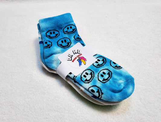 "New" Boys Assorted Smiley Faces Crew Socks
