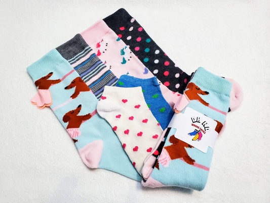 "New" Little Momma "Cat & Jack" Knee High Socks (Light Blue/Pink Assorted)