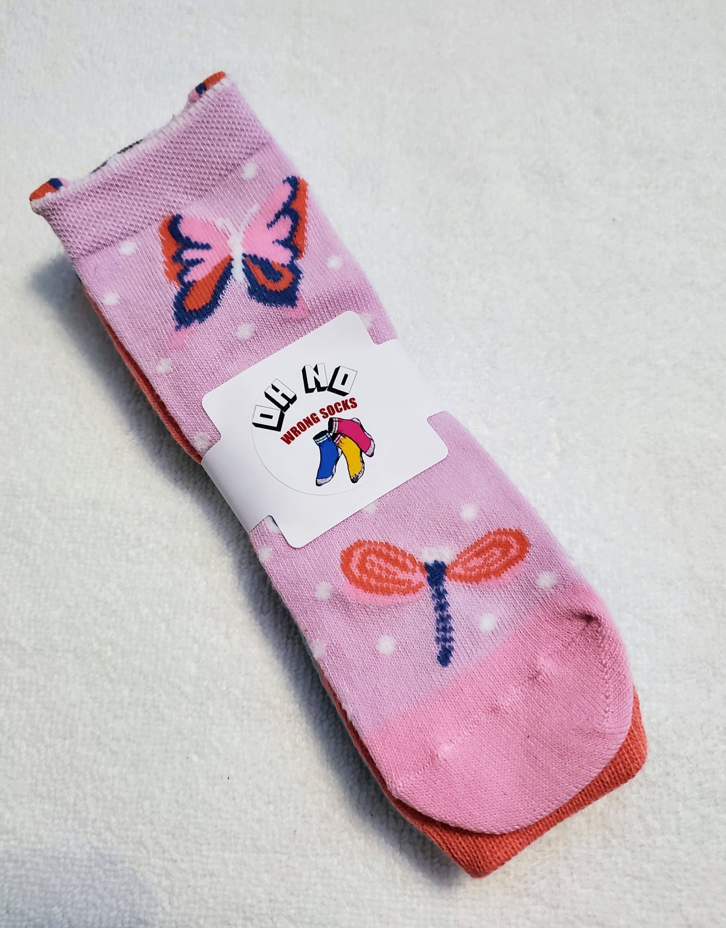 "New" Girls Assorted Butterfly Socks
