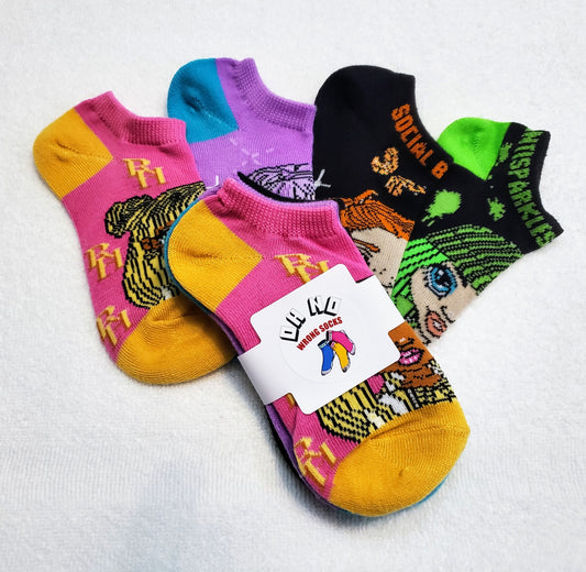 "New" Rainbow High Girls "No Show" Socks